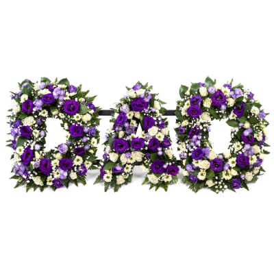 Letters SYM-341 - A beautifully personal tribute made using a selection of the freshest flowers. Choose your letters and simply let us know your requirements when ordering.